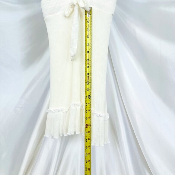 NWOT! Mr. Buho White Gauze Front Tie Waist Mini Dress/Cover-Up - Picture 7 of 12